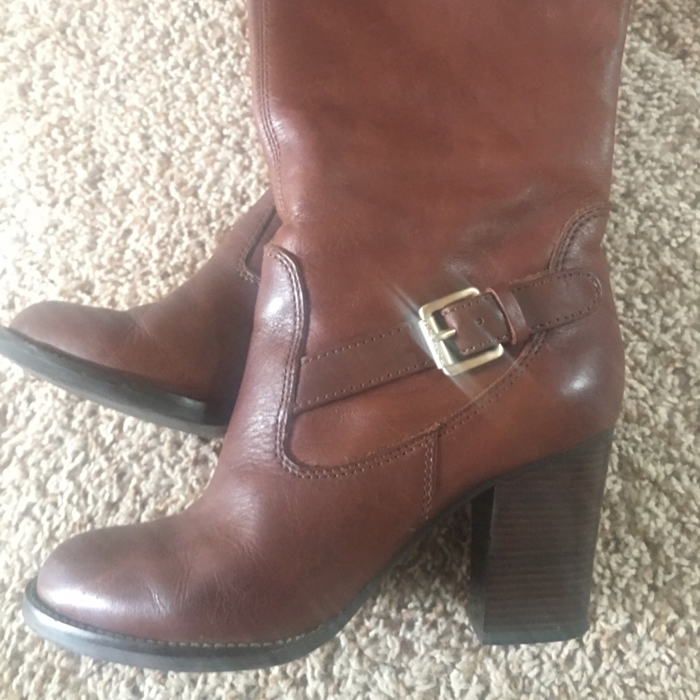 Michael Kors aged leather brown boots - Picture 3 of 5